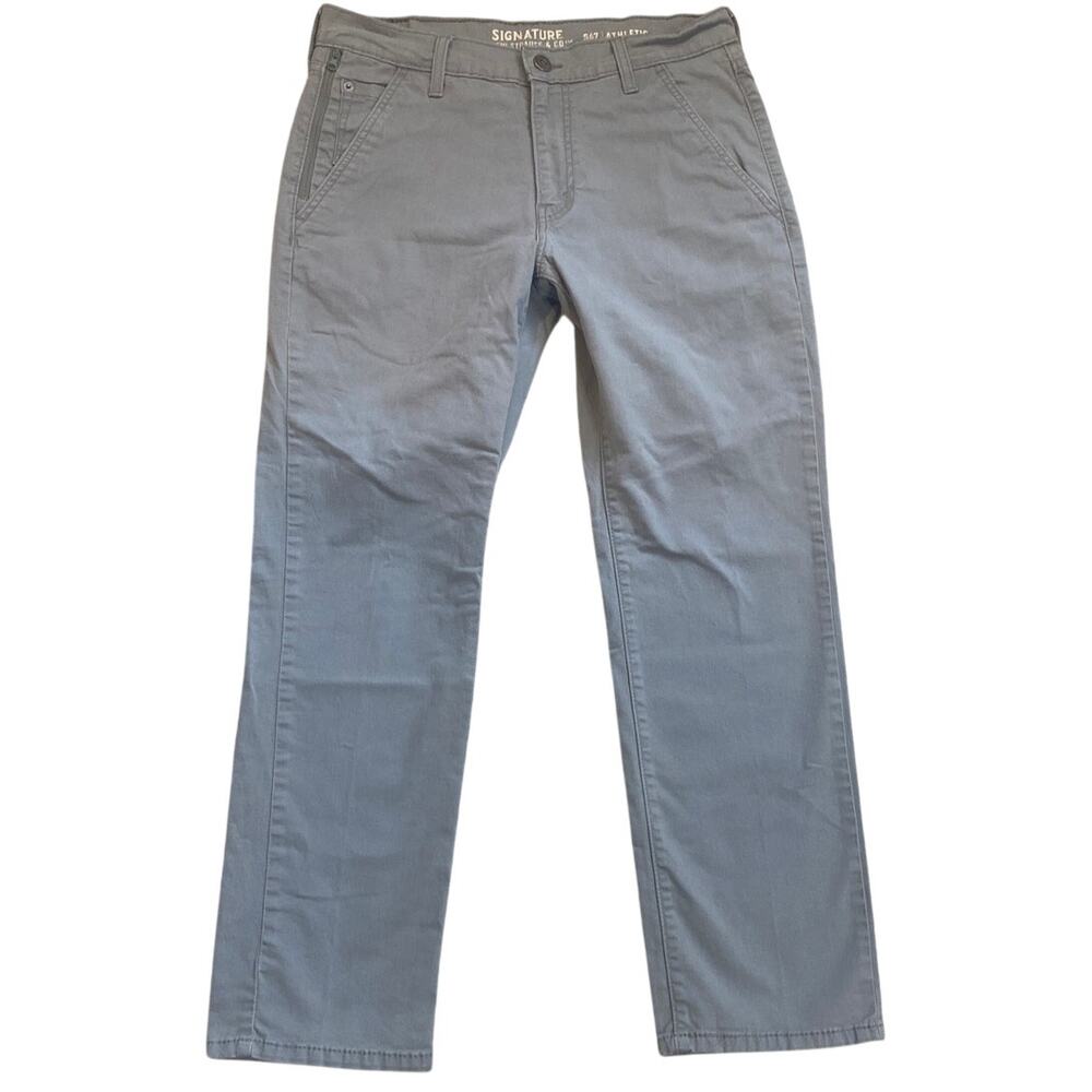 Signature by Levi Strauss & Co S67 Athletic Men's 32x30 Grey Pants
